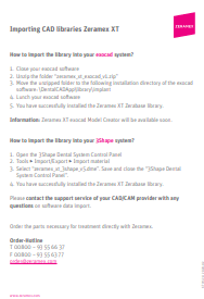 Data sheet import Zeramex XT cad libraries