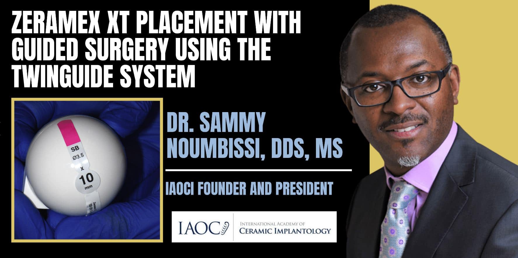 ZERAMEX XT Placement with guided surgery using the TwinGuide