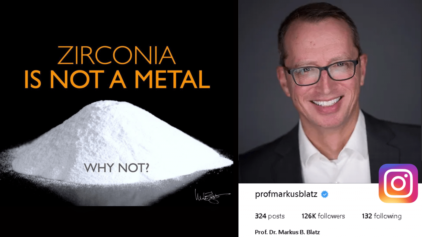 “ZIRCONIA IS NOT A METAL!” - Prof. Dr. Markus B. Blatz - Zeramex USA